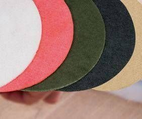 Padai valymo mašinoms - Pad white round, pad red, pad green, pad black